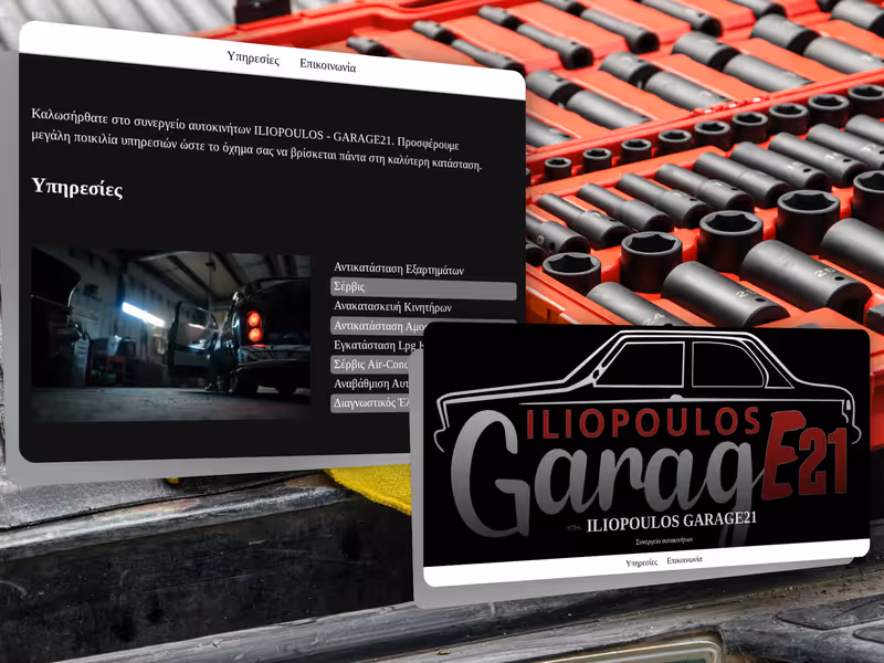 Screenshot from the landing page in desktop